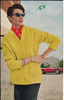 Knitting pattern loose fitting cardigan with small collar and v-neckline