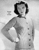 Ribbed Blouse Knitting Jumper Pattern Vintage 1940s