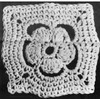 Crocheted rug square illustration