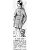 Mail Order Pattern No 5383. knitted car coat newspaper advertisement