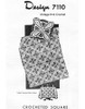 Crochet Bedspread Square Pattern, Design 7110