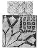 Crocheted Star Tablecloth Square Pattern Illustration, Design 708