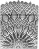 Illustration of pineapple spiderweb motif cloth pattern, Mal Order 7164