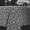 Oblong Medallion Tablecloth Crochet Pattern, Vintage 1950s