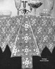 Irish Crochet Tablecloth Pattern Square, Vintage 1942