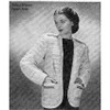 Boxy Crochet Jacket Pattern, Vintage 1950s