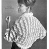 Ripple Crochet Bed Jacket Pattern, Vintage 1960s