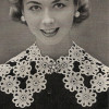 Vintage Crochet Collar Pattern of Flower Medallions