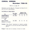 Coral Crochet Dress Size Chart