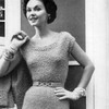 Knitting Pattern Scoop Neck Dress with Jacket