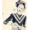 Vintage 1940s crochet dress Pattern Illlustration
