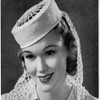 Vintage Crochet Pattern Pillbox Hat with Snood