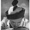 Crochet Sailor Hat Pattern, Vintage fold over brim