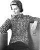 Knitted Bulky Tweed Pullover Pattern, Vintage 1960s