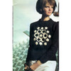 Nantuck Knitting Worsted Pullover Pattern with Flower Motif