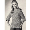 Big Needle Sweater Pattern, Vintage 1960s