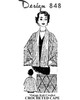 Crocheted Tuxedo Clutch Cape Pattern, Mail Order Design 848