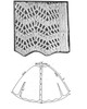 Crocheted Cape pattern illustration with layout chart