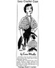 Mail Order Design 833, Crocheted Cape Pattern Newspaper Advertisement 1955