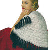 Vintage Crochet Shawl Pattern with Contrast Trim