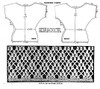 Pattern Stitch Illustration for Crochet Blouse with blocking Chart, Design 7164
