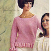 Vintage Ruffle Trimmed Sweater Pattern