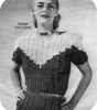 Easy Yoked Top Pattern, Shell Puff Stitch, Vintage 1940s