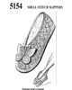 Crochet Butterfly Slippers Pattern in Shell Stitch No 5154, Anne Cabot