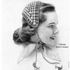 Knitted Kerchief Pattern, Two Tone Head Scarf