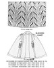 Knitted Cape Illustration in Stockinette Stitch Design 611