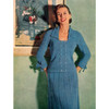 Vintage Knitted Suit pattern with Square Neck