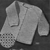 Vintage Baby Boy Crocheted Cardigan Pattern 