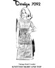 Knitted Top and Skirt Dress Pattern, Mail Order Design 7092