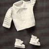 Baby Boy Knitted Jacket Booties Pattern
