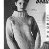 Knitting Pattern Cowl Neck Raglan Sweater