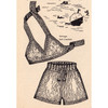 Vintage Knitted Two Piece Bathing Suit Pattern in Seed Stitch