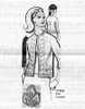 Alice Brooks Knitted Jacket Pattern, Raised Leaf Design 7235