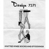 Knitted Stockings Pattern Mail Order Design 7371