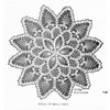 Small crochet pineapple scallop doily pattern Design 7054