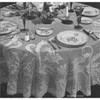 Round Filet Crocheted Tablecloth  Pattern, 80 inches