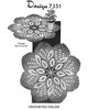 Crochet Flower Leaf Doily Pattern, Mail Order Design 7351