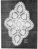 Oval pineapple doily pattern illustration for Design 844, Vintage 1940s