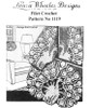 Filet Crochet Peacock Chair Doily Pattern Set, Laura Wheeler Design 1119