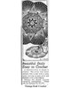Mail Order Design E-1102 Crocheted Doily Pattern Newspaper Advertisement