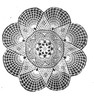 Illustration of crocheted Doily No E-1102