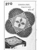 Crochet Fan Filet Doily Pattern, Mail Order 270