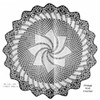 Large Pinwheel Crochet Doily Pattern Design 333