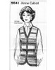 Crochet Striped Vest Pattern, Mail Order 5841