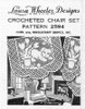 Filet Crochet Puppy Pattern, Chair Set, Mail Order 2594