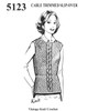 Easy Knit Cable Top Pattern, Mail Order No 5123 from Anne Cabot